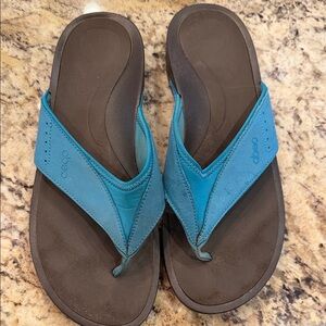 Obeo Blue and Brown Sandals